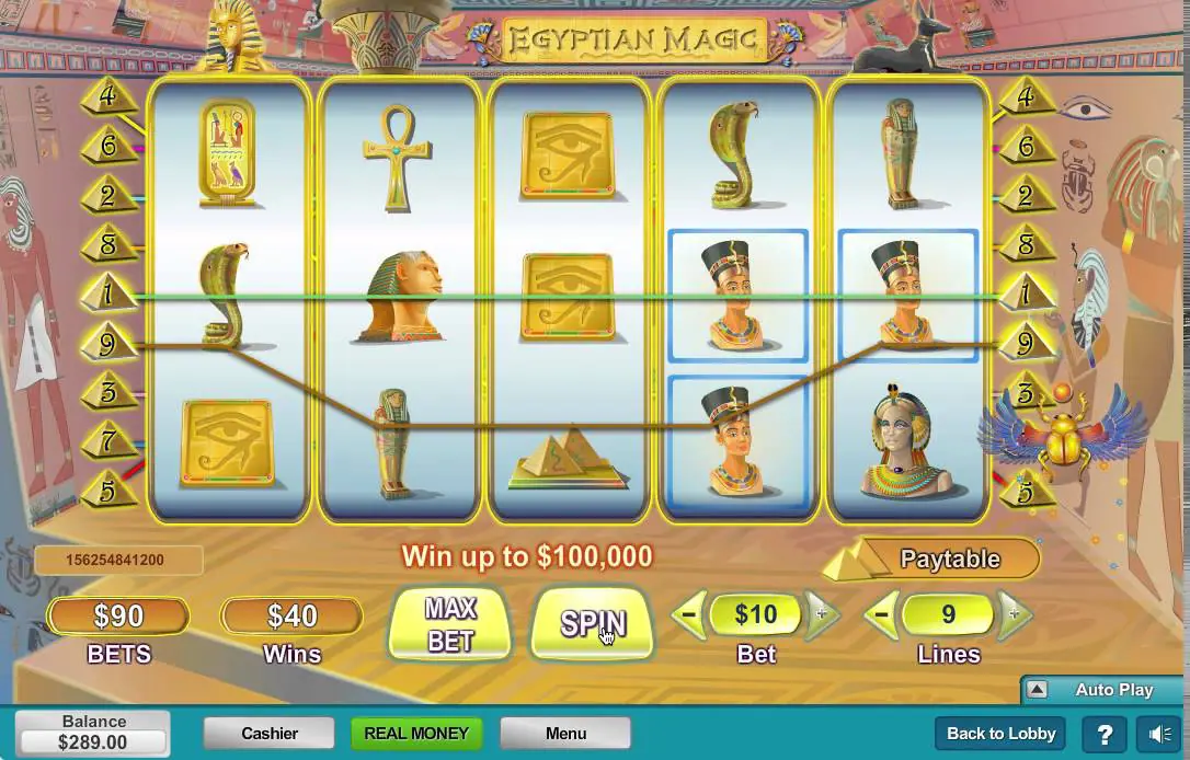 Egyptian magic slot