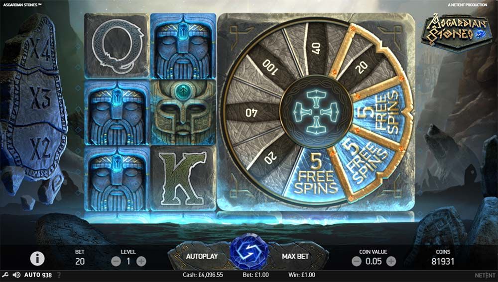Asgardian Stones Slot Bonus Features