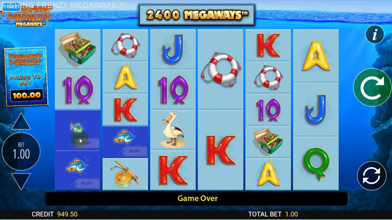 Fishin’ Frenzy MegaWays Slot Gameplay Image