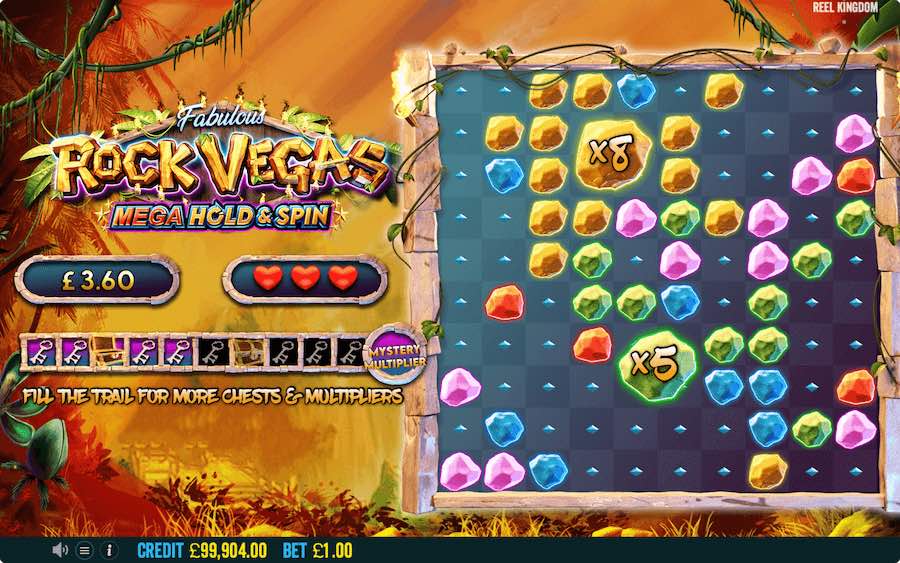 Rock Vegas Mega Hold & Spin Slot Bonus Feature
