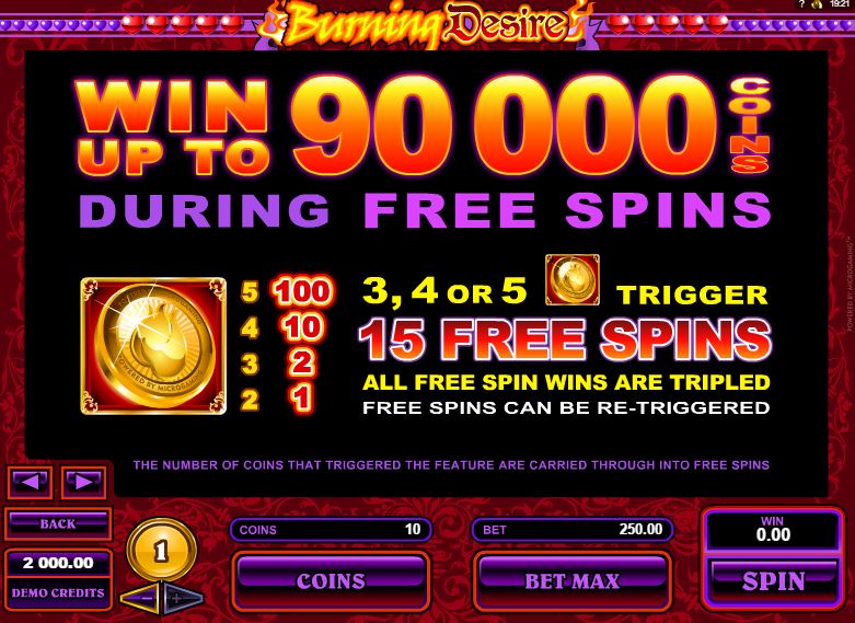 Burning Desire Slot - Play Free Slots Demos
