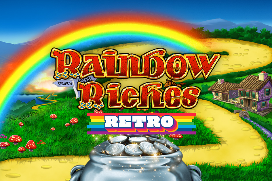 Rainbow Riches Retro slot logo