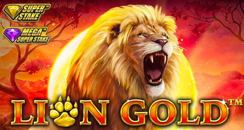 Lion Gold Super Stake Slot Logo King Casino