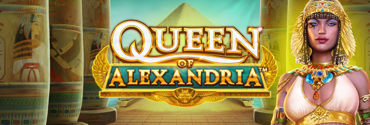 Queen of Alexandria Slot Logo King Casino