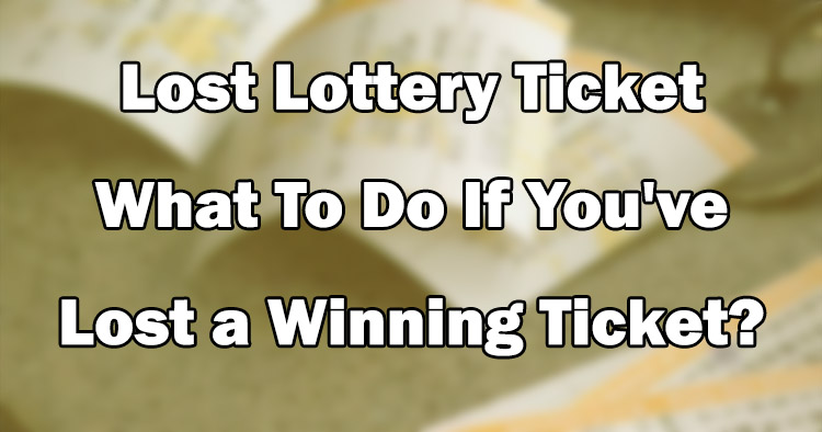 Lost lotto shop ticket