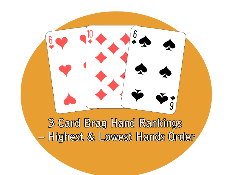 3 Card Brag Hand Rankings – Highest & Lowest Hands Order